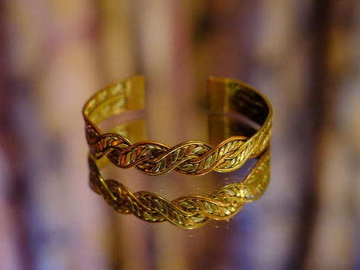 Woven Brass & Copper Bangle
