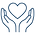 Hands holding a heart Illustration
