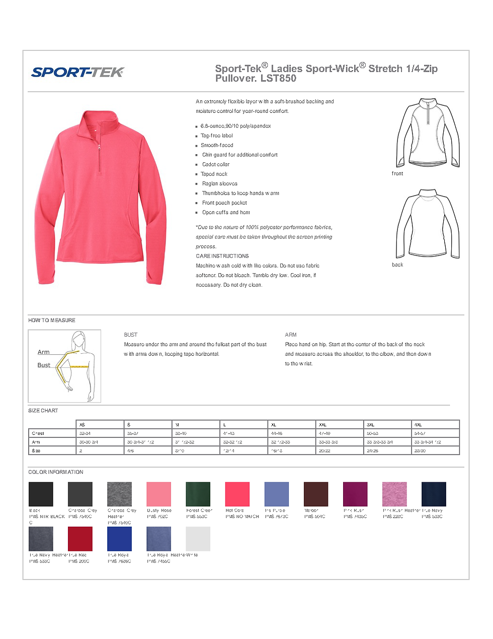 Thumbnail: NEILL ELEMENTARY MENS AND WOMENS 1/4 ZIP PULLOVER
