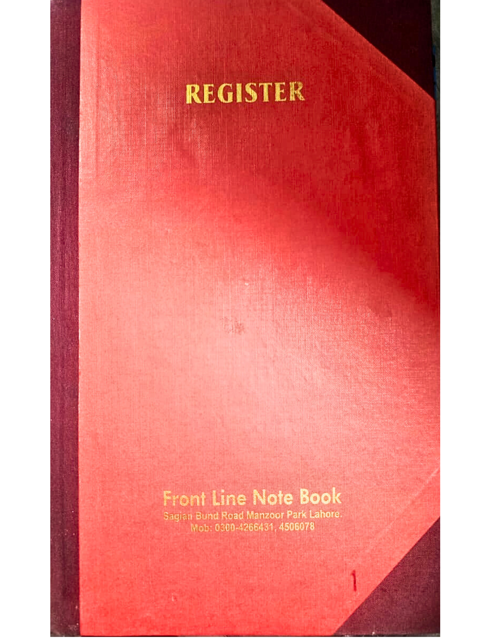 Legal Size Hard Binding Register