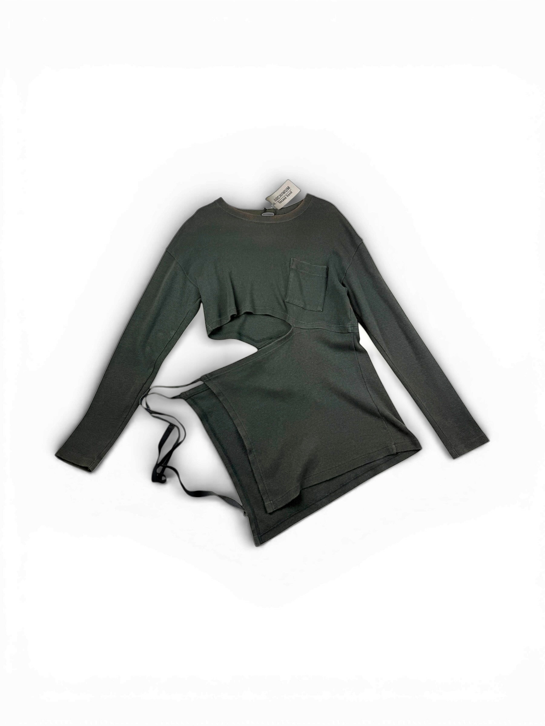 Asymetryczny top z długim rękawem