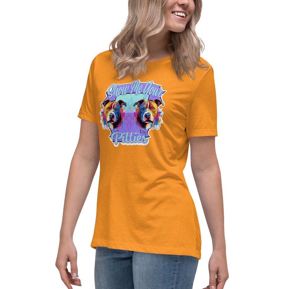 Thumbnail: Show me your Pitties - Women's Relaxed T-Shirt - Bella + Canvas 6400