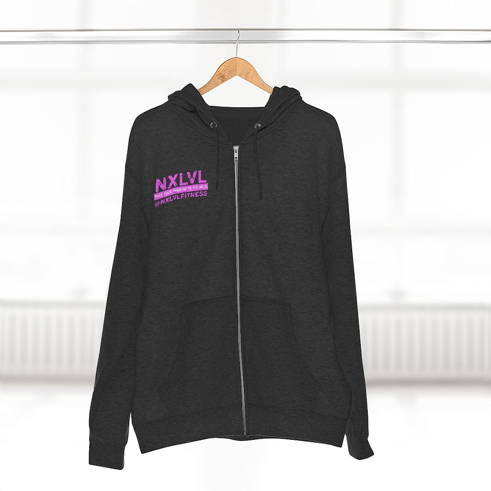 Thumbnail: NXLVL Pink Unisex Premium Full Zip Hoodie