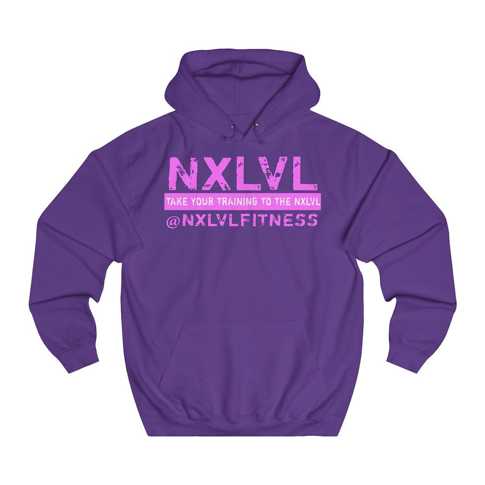 Thumbnail: NXLVL Pink Logo Unisex College Hoodie