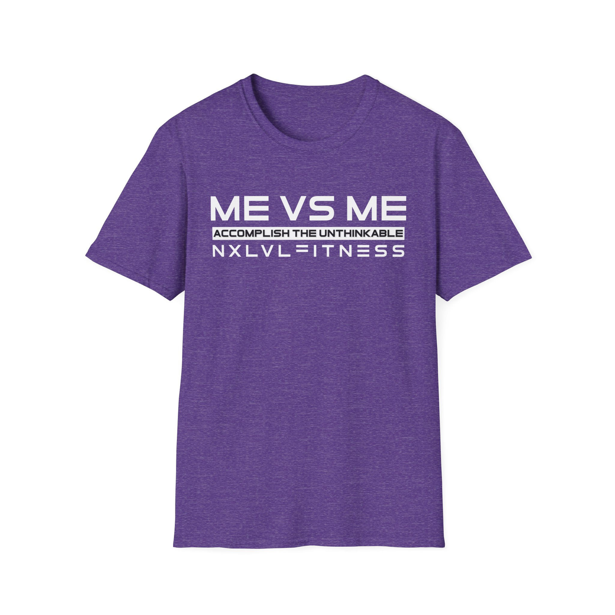 Motivational Fitness T-Shirt - Me vs Me - Unisex Softstyle Tee
