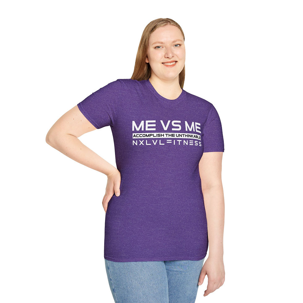 Thumbnail: Motivational Fitness T-Shirt - Me vs Me - Unisex Softstyle Tee