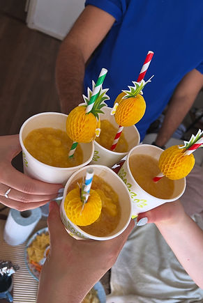 Cheers to our Rum Punch Riot slushies