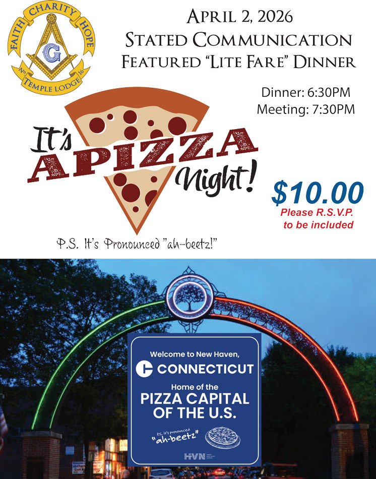 Stated Communication 4/2 - Apizza Night!