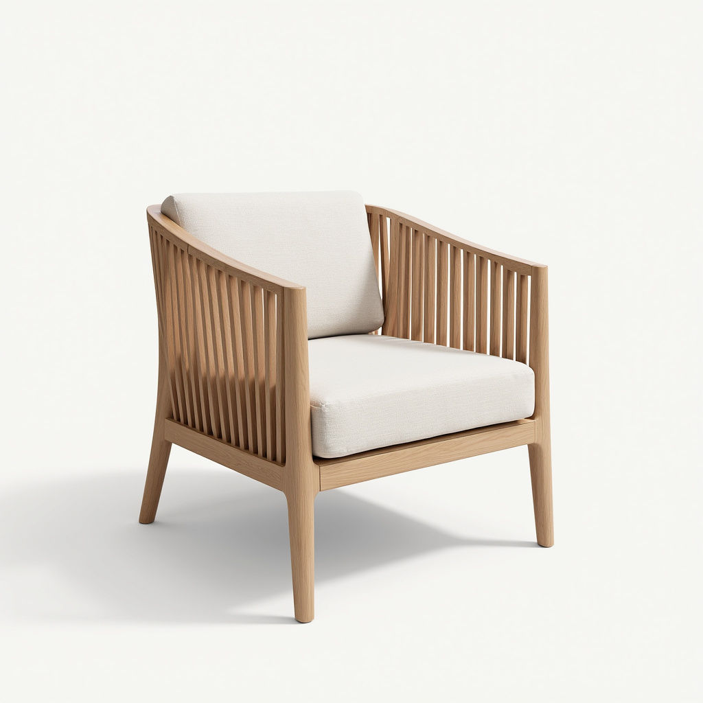 Slatted Accent Chair
