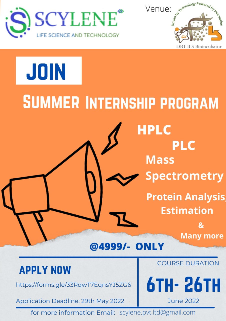 Summer Internship Program @SCYLENE