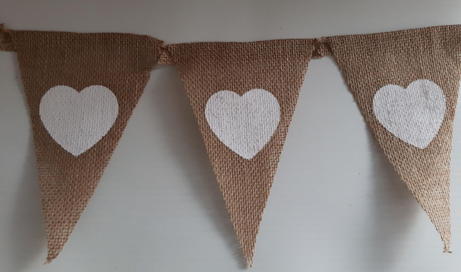Item #: SE-10 Burlap Heart Banner  Quantity Available: 4