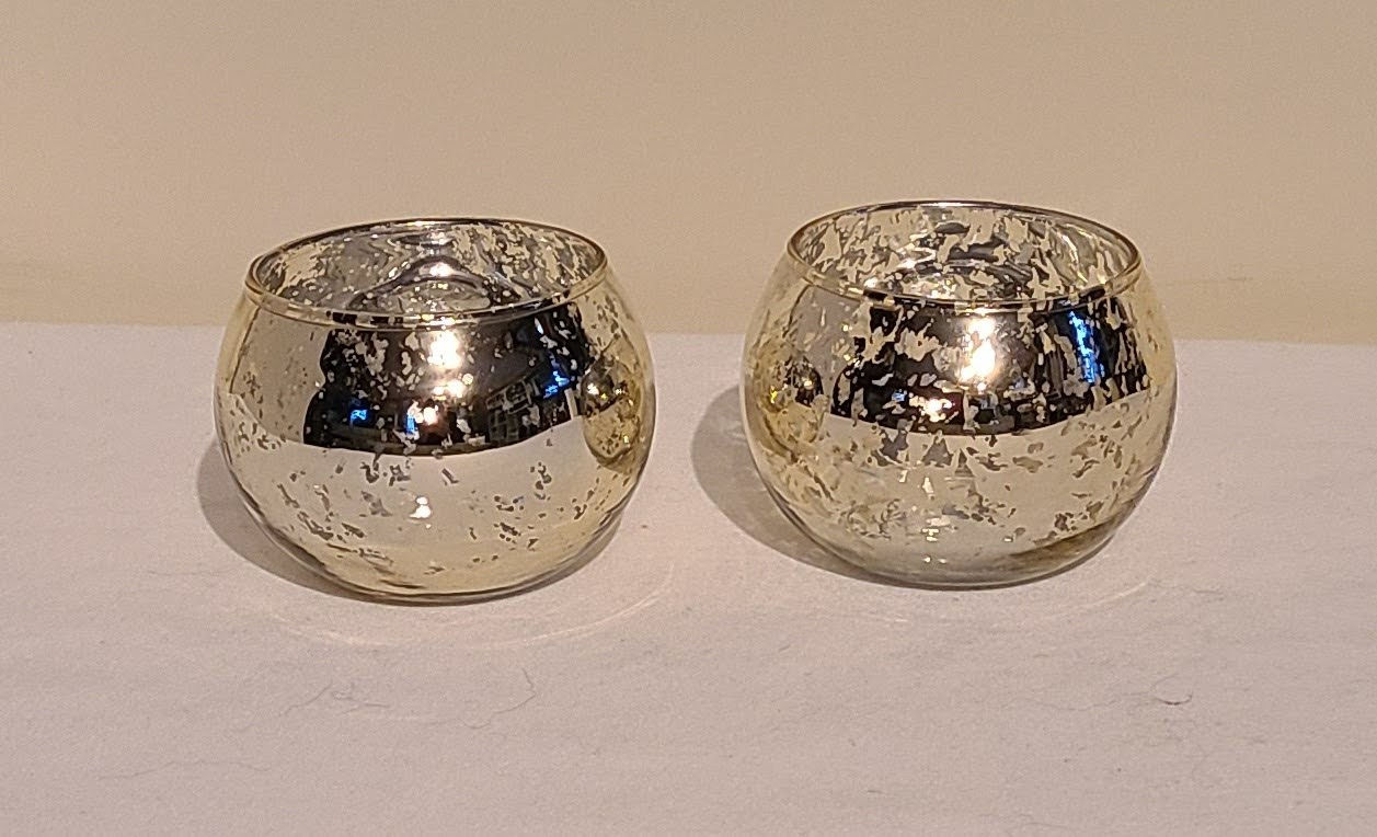 Item #: CH-97 Small Shimmery Silver Globe Tealight Holders Quantity Available 14