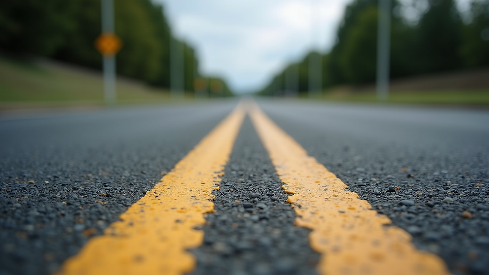 Close-up view of a well-maintained asphalt surface