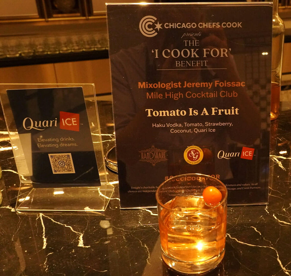 Check out the ingredients in this cocktail. It was as good as it sounds (and looks). Photo by Bob Benenson