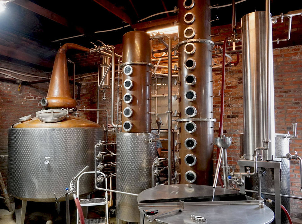 Spirits stills at Silver Tree Spirits, July 24, 2026. Photo by Bob Benenson