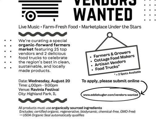 Local Food Producers Sought for Ravinia Market-Concert Combo