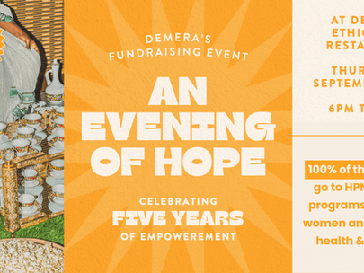 Demera's Sept. 18 Evening of Hope is Chef's Commitment to Her Homeland