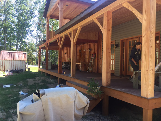 Larch Post & Beam Deck
