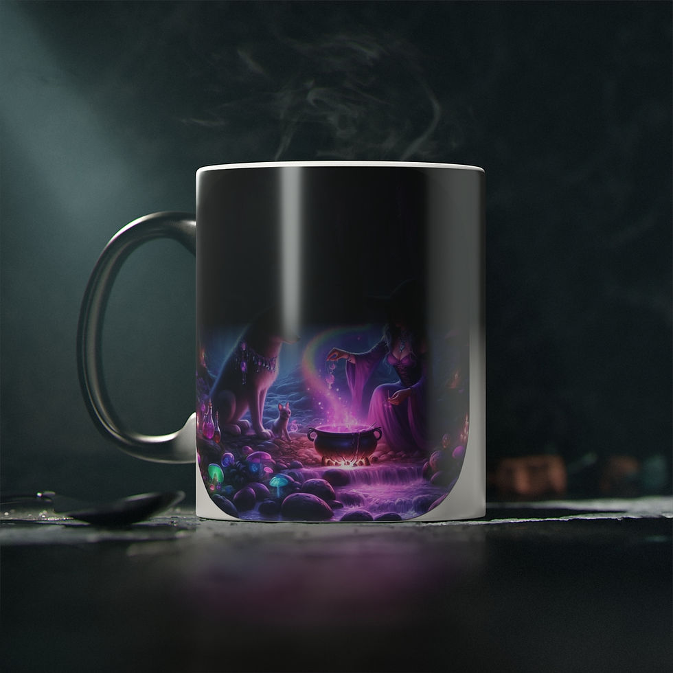 Thumbnail: Amethyst Witchie and her Wolf Companion Mug