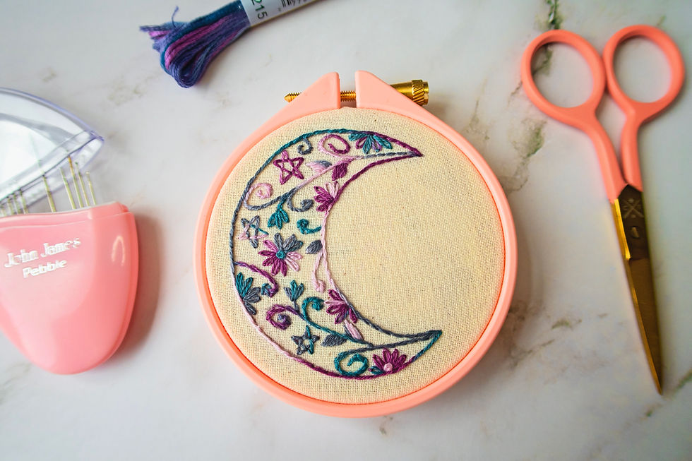 Sold Out: Beginner Embroidery Workshop Norwich | Stitch a Crescent Moon