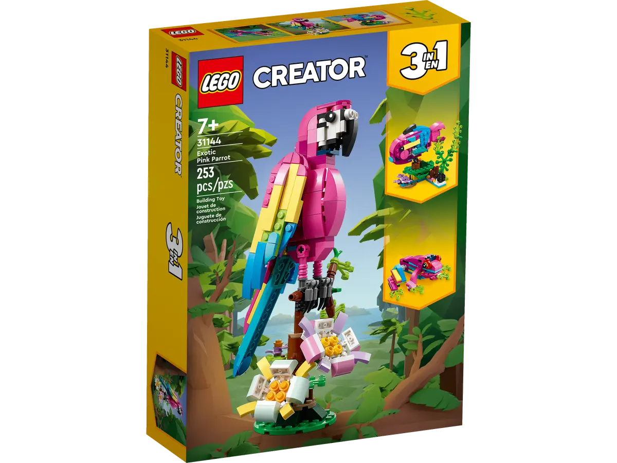 LEGO 31144 Exotischer pinkfarbener Papagei