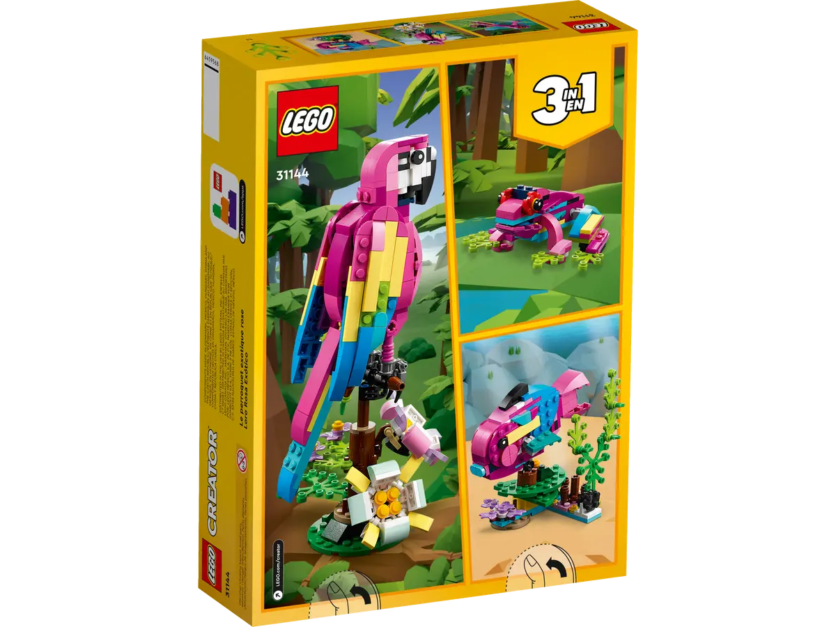 LEGO 31144 Exotischer pinkfarbener Papagei