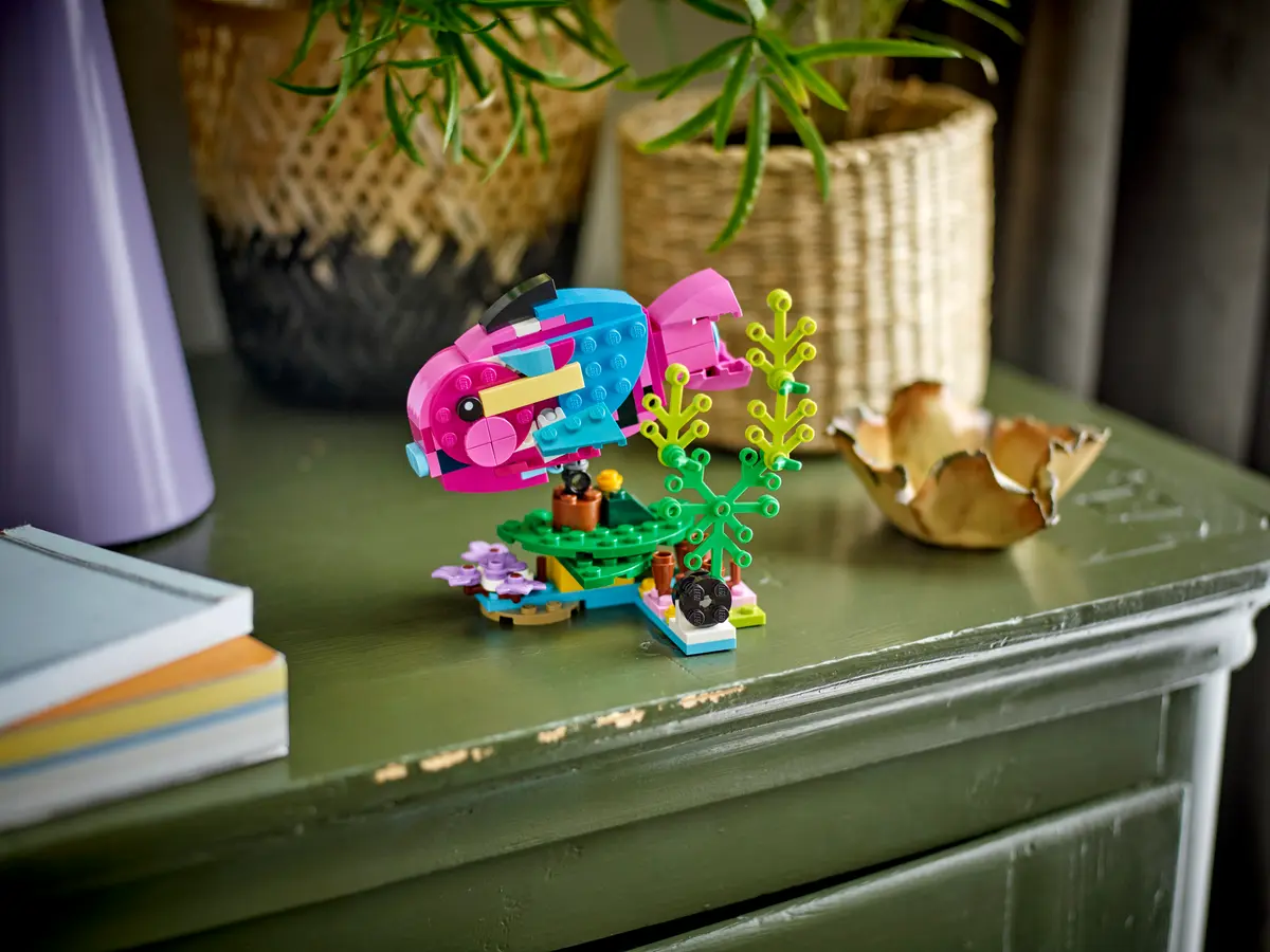 LEGO 31144 Exotischer pinkfarbener Papagei