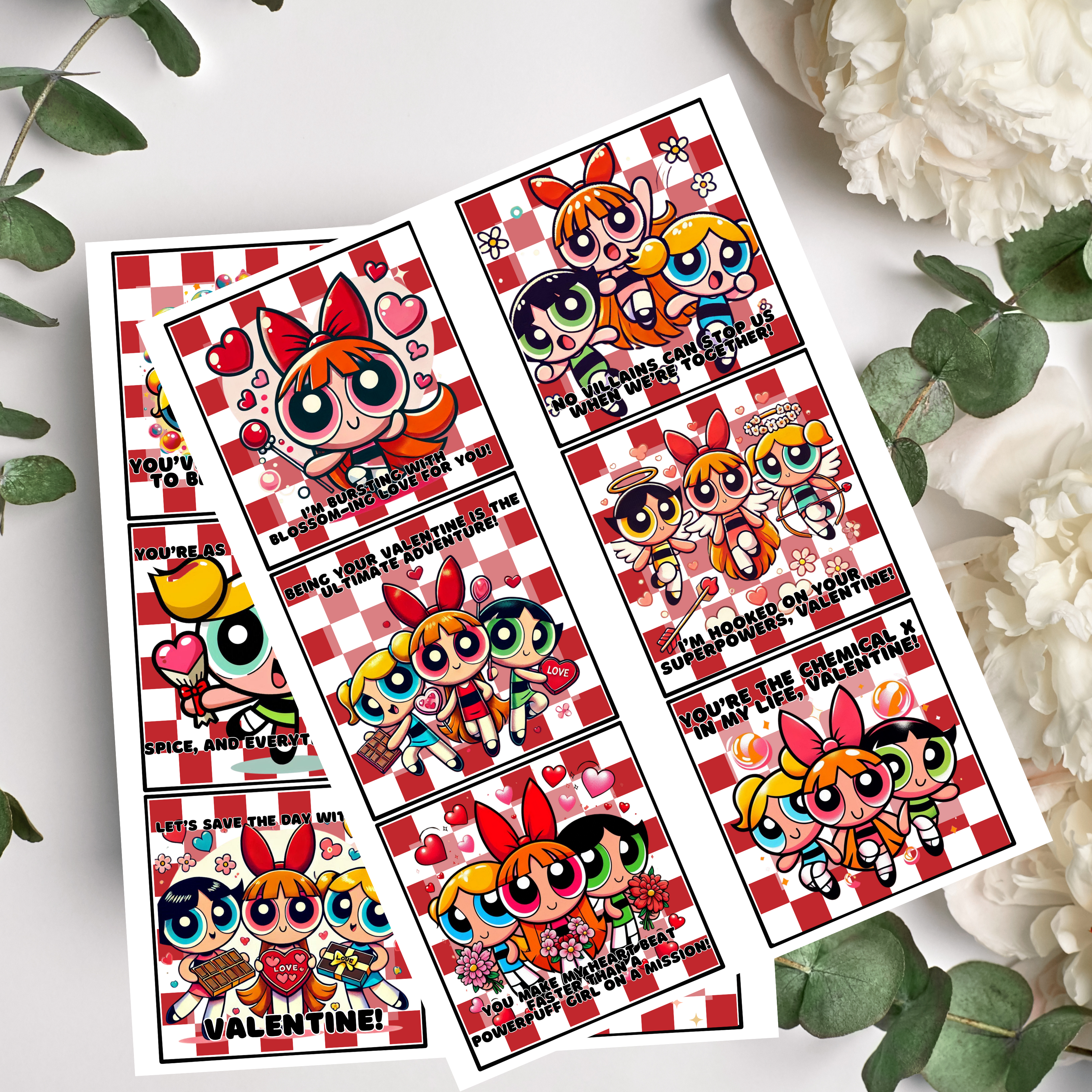 Superhero Girl Valentines for Kids | Printable Valentine Cards | Cute Classroom