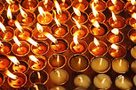 Lit Prayer Candles