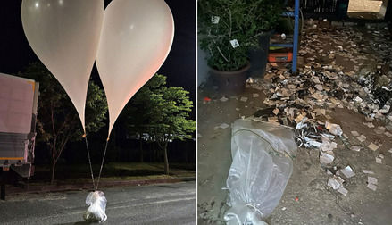 Sigue lanzando Norcorea globos con basura al Sur