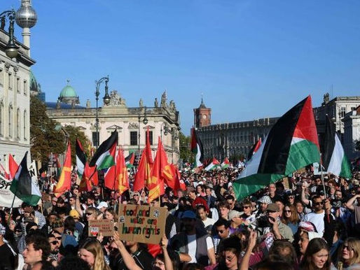 Protestan alemanes por genocidio en Gaza: exigen actuar a su gobierno