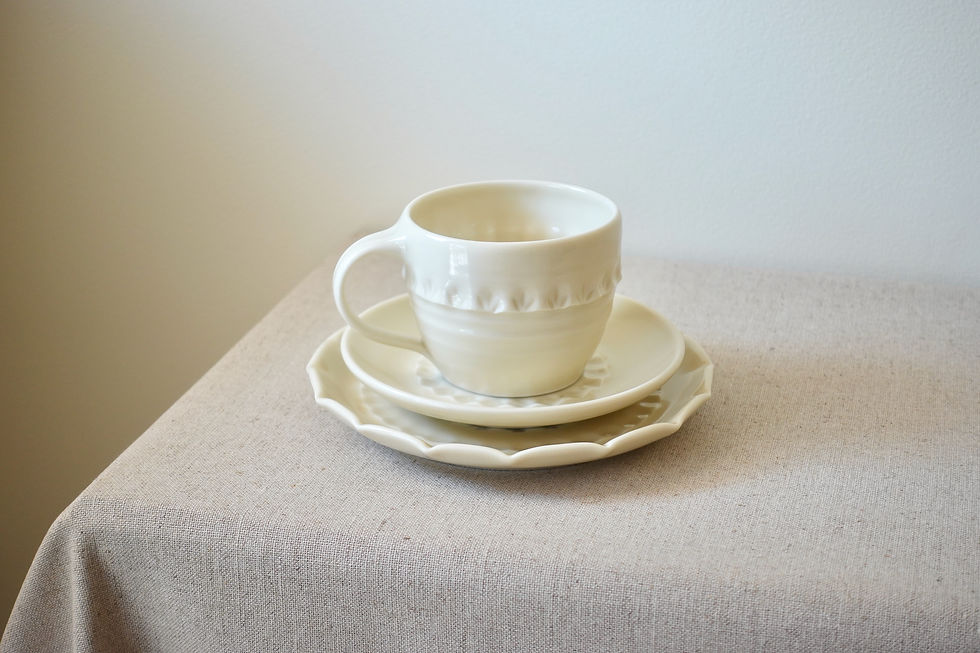 Cup and Saucer Set in Honey