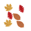 Thumbnail: Thanksgiving Decoration Assorted Fall Leaves Mini Glitter Cutouts Pack of 6