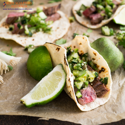 Beef chimichurri taco