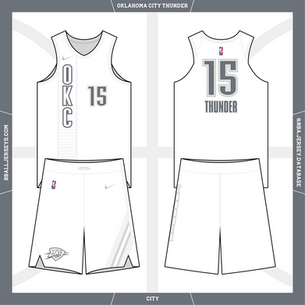 The Oklahoma City Thunder City jersey from 2021-2022