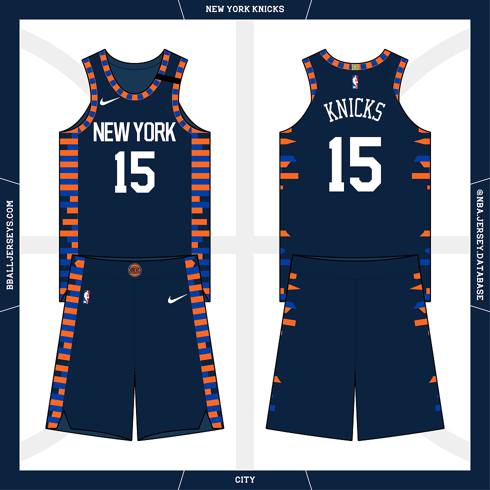 New York Knicks city jersey with a stripe to honor David Stern. First worn on January 12, 2020.