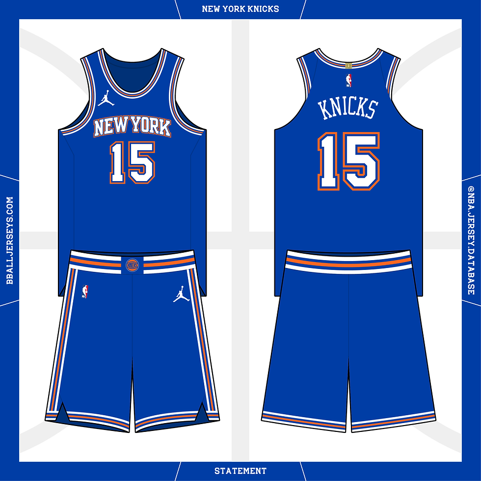 New York Knicks statement jersey. First worn on January 6, 2021.