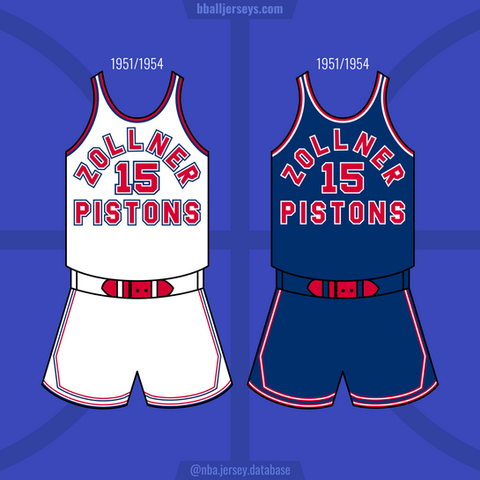 Pistons 01_Zollner Pistons 1951-1954 Jersey