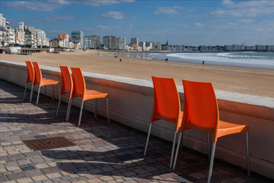 La Grande Plage vue de la piscine du Remblai