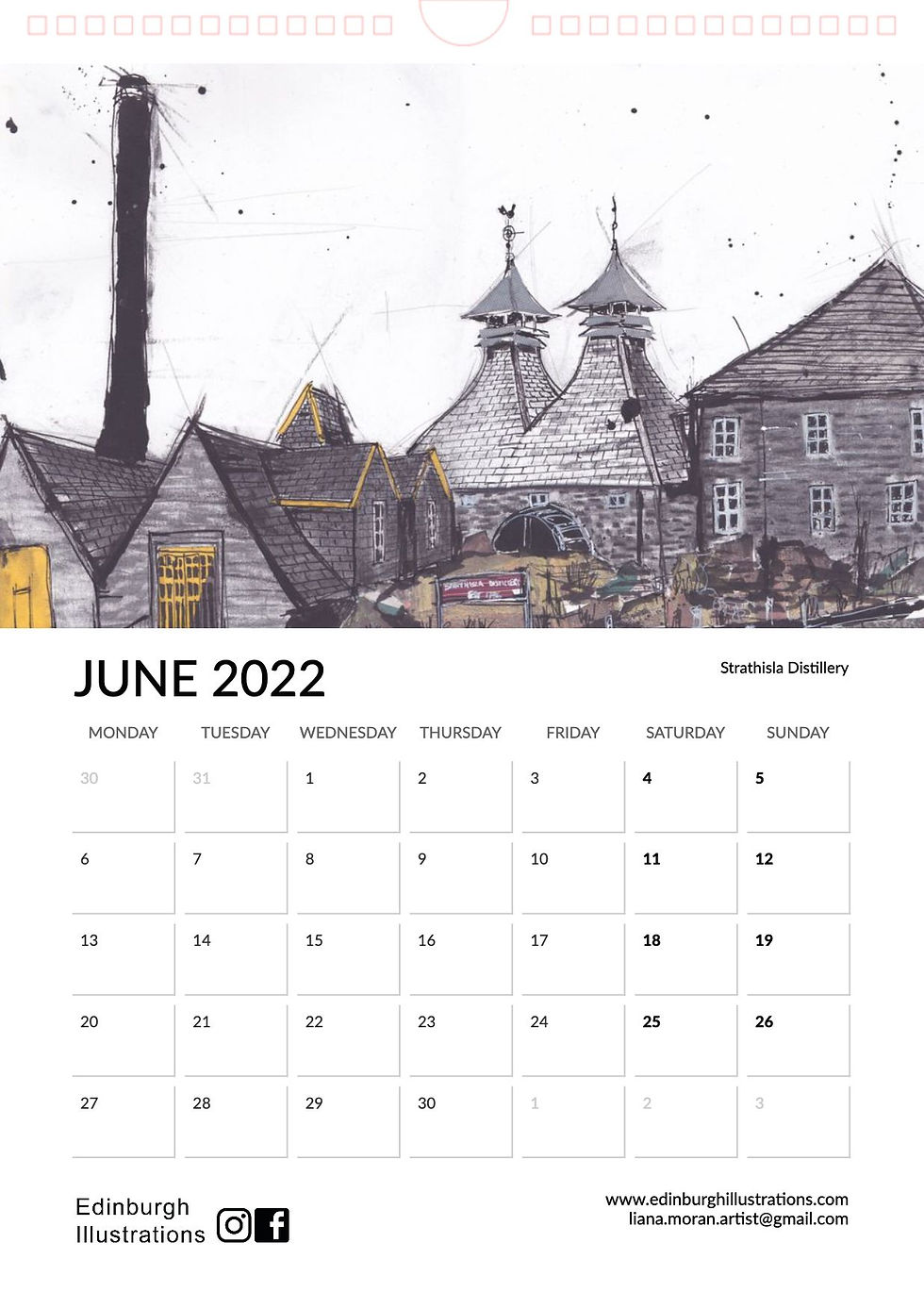 Thumbnail: Liana Moran | Distilleries of Scotland 2022 Calendar