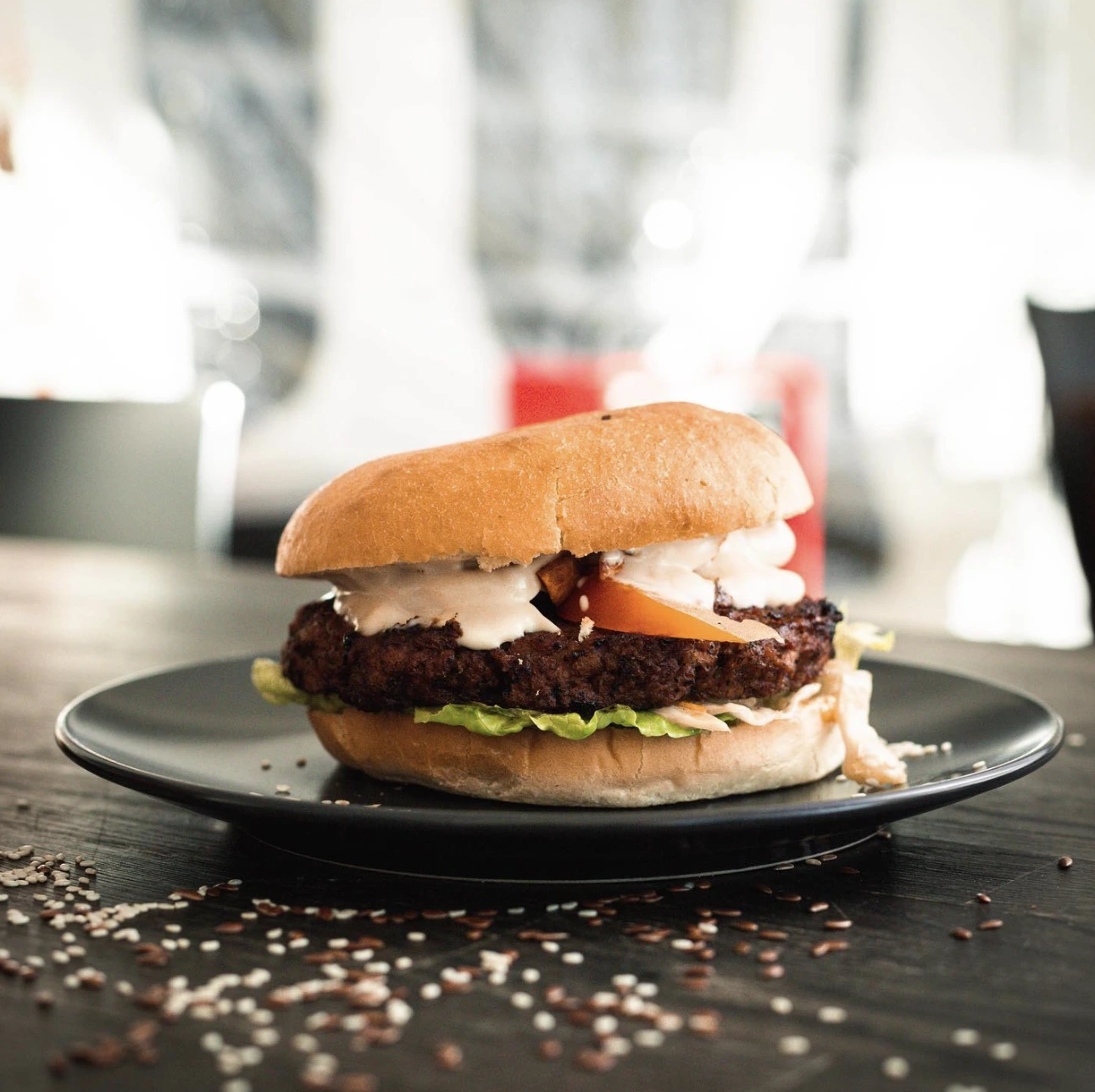 Fungi vegansk burger