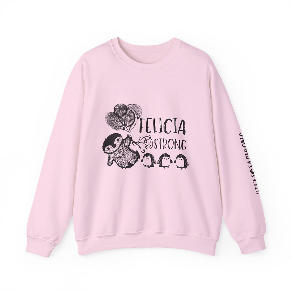 Thumbnail: Sweatshirt — "Felicia Strong" Cute Sloth & Penguins Crewneck