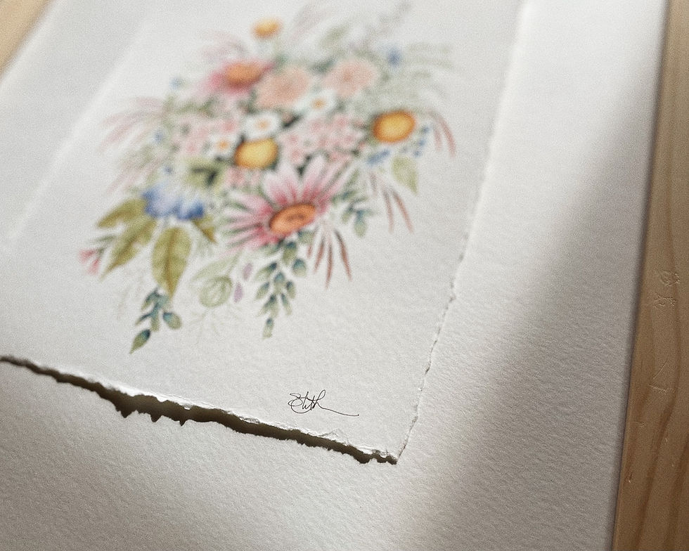 Thumbnail: "Florals and Whimsy" — 6 x 8 inches, Original