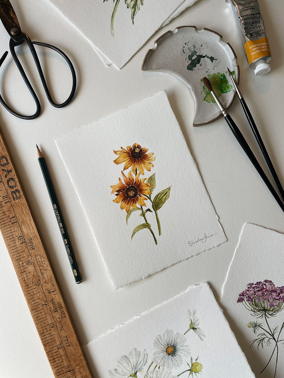 Thumbnail: Original Rudbeckia (black eyed Susan) Watercolor Painting