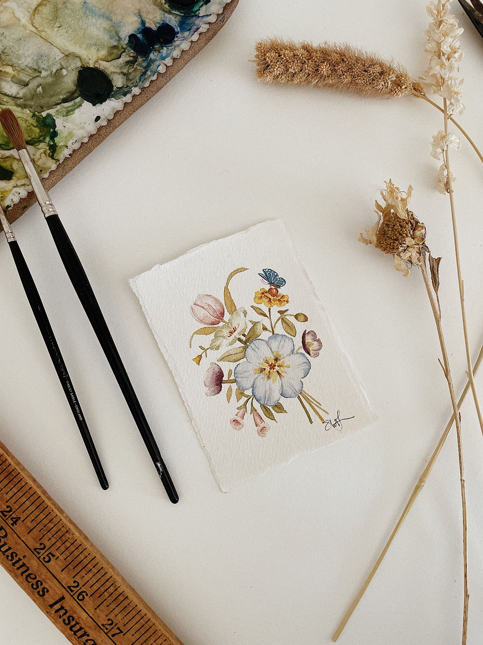 Thumbnail: Arrangement No. 8  — Original Watercolor Painting