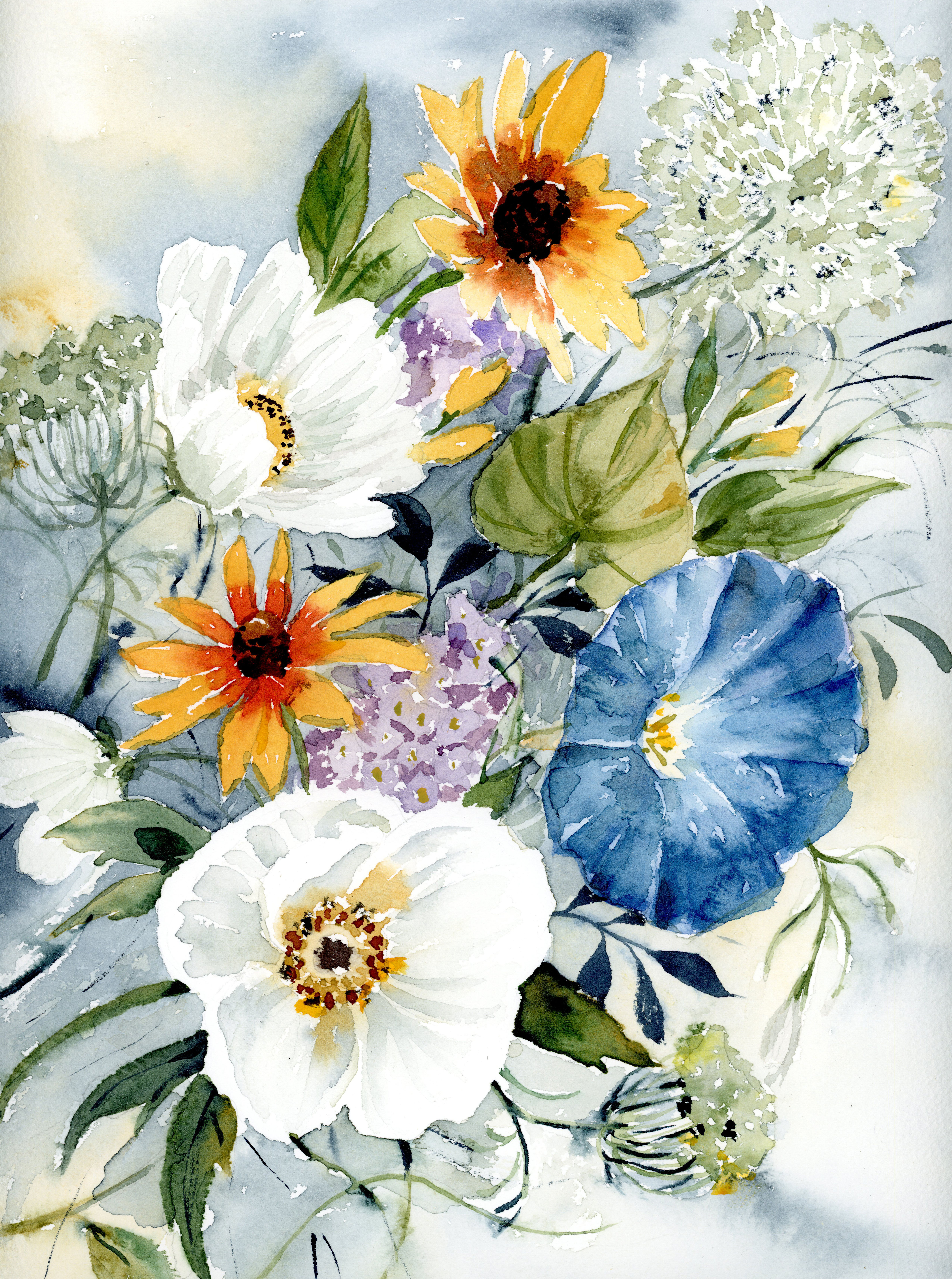 "Windswept Florals No. 1"