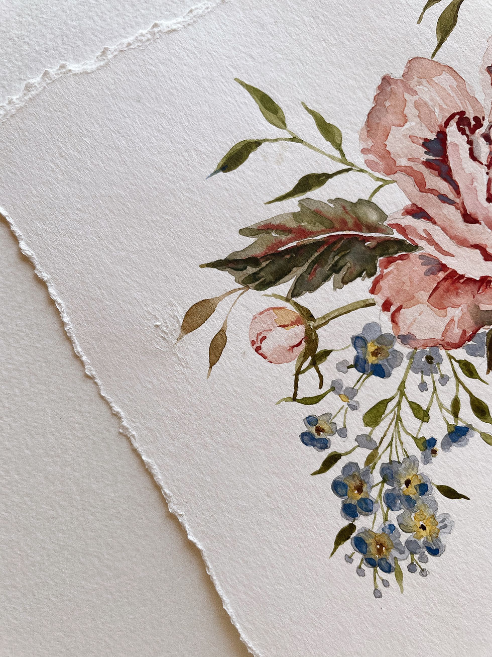 Thumbnail: "Wild Rose Bouquet" — 8.5 x 11.5, Original Watercolor