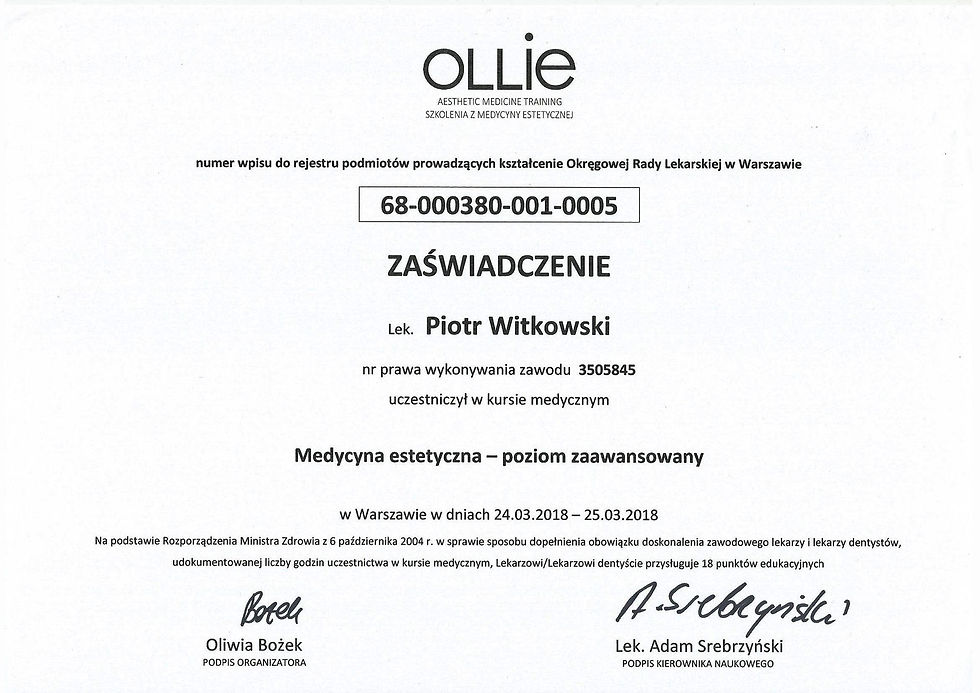 Zaświadczenie ORL zaawansowany