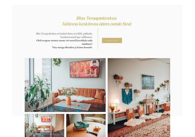 Kerlin Metsalu for Bliss Teraapiakeskus www.blissteraapiakeskus.ee