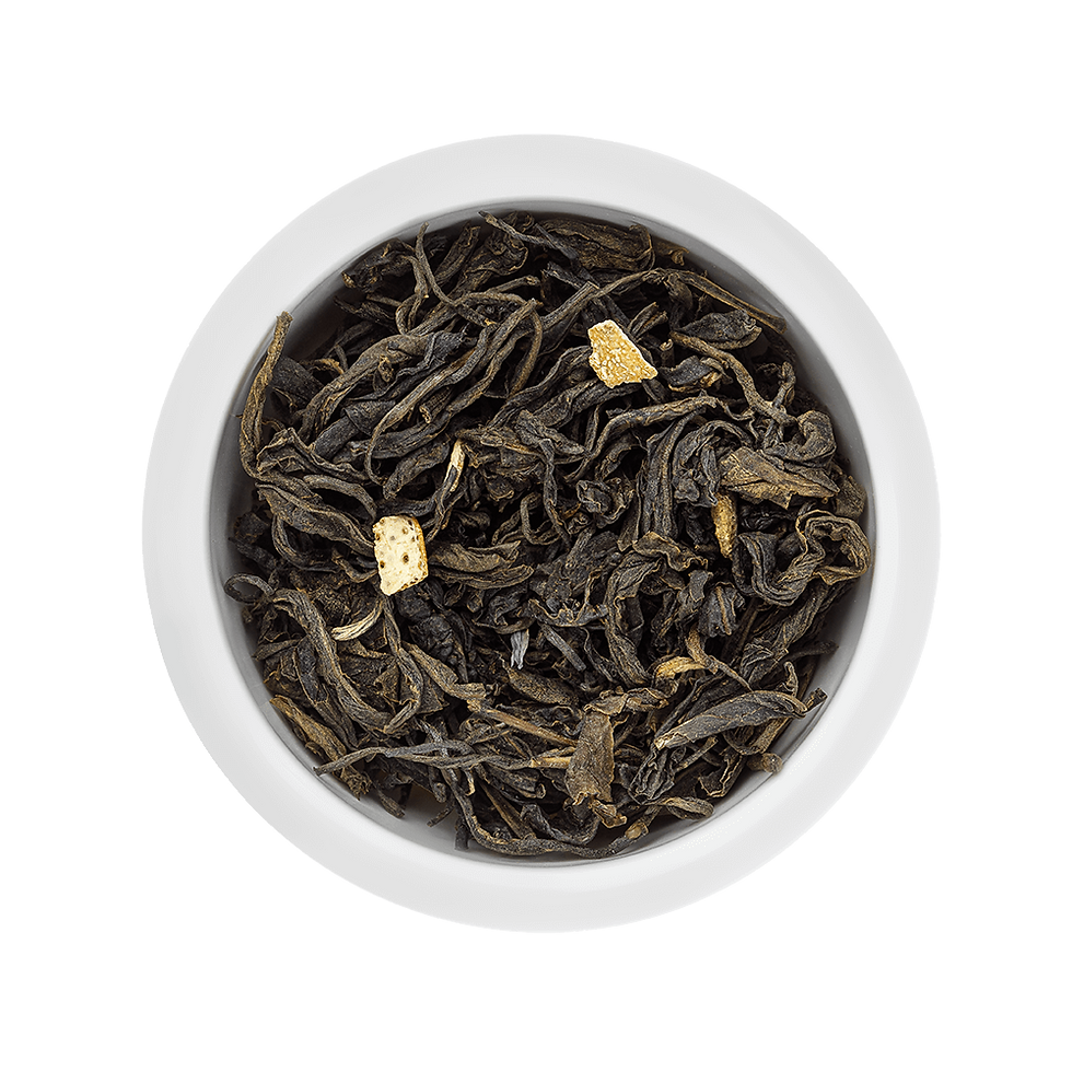 Green Earl Grey - close-up view